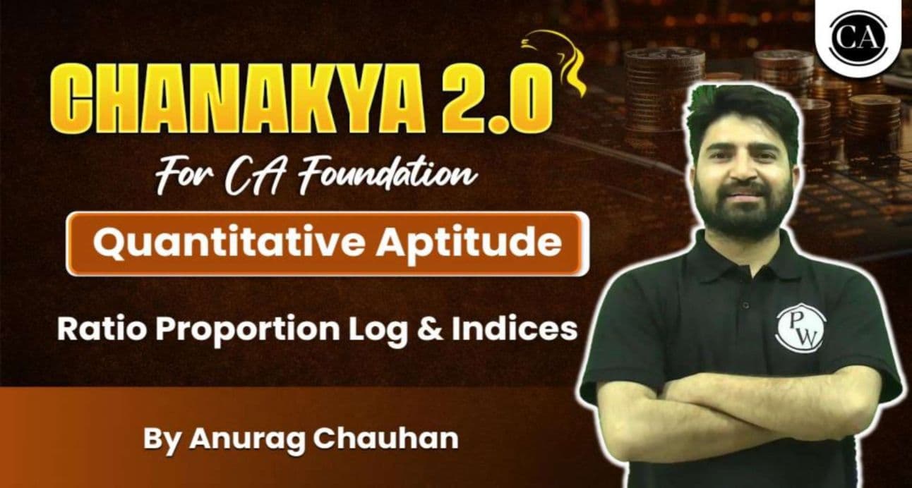 First page of CHANAKYA 2.0 RATIO PROPORTION LOG AND INDICES PPT