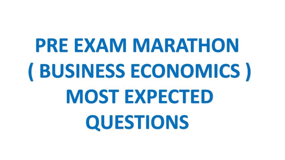 First page of TOP 150 EXPECTED QUESTIONS of Business Economics