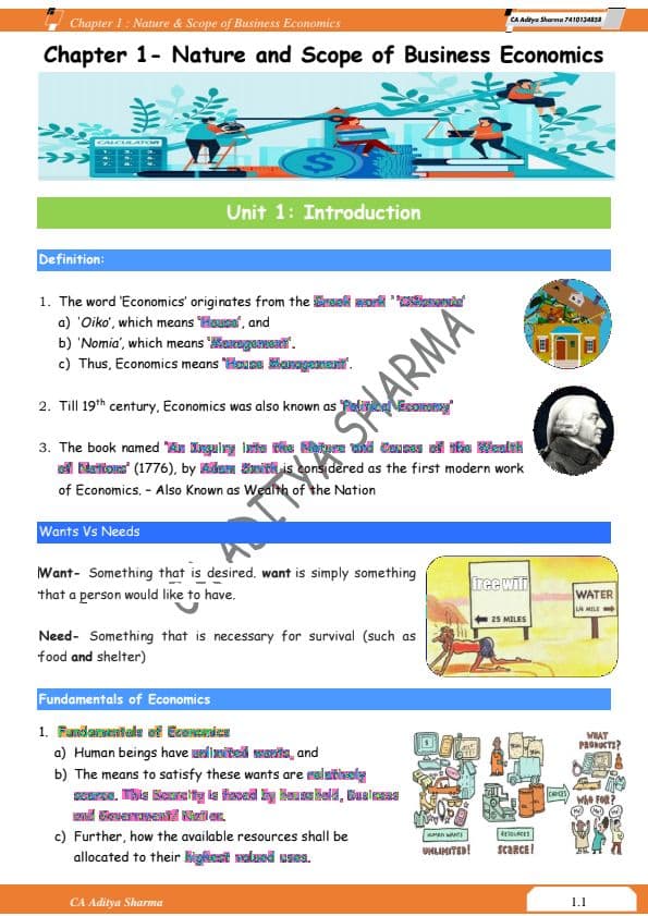 First page of Full economics with new syllabus