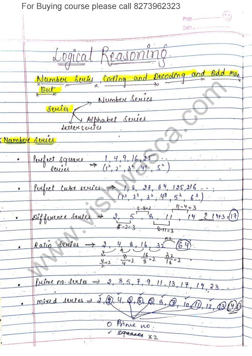 First page of LR notes 📝