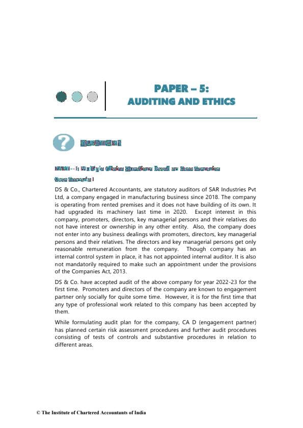 First page of Inter Paper 6 AUDIT RTP