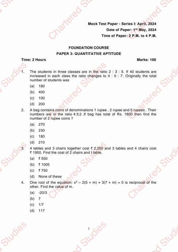 First page of Maths rtp