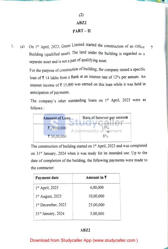 First page of ✅CA Inter || Advanced Accounts Question Paper May 24 Exam
