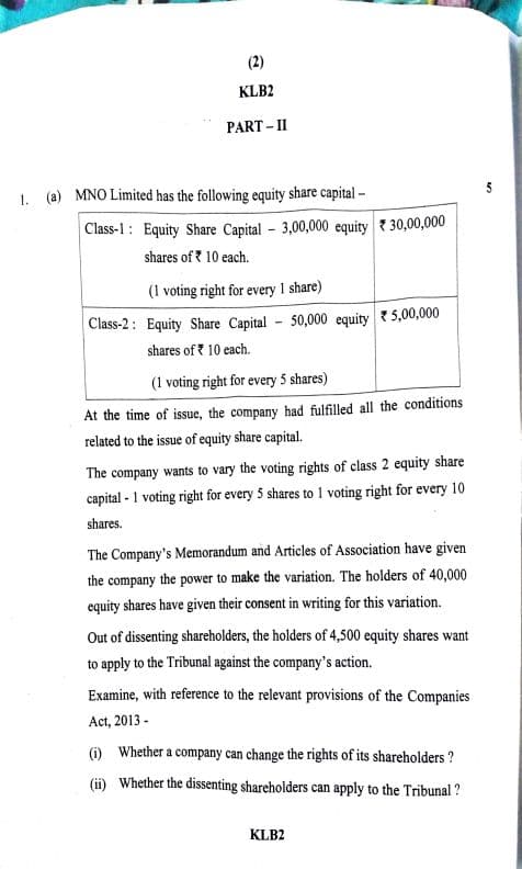 First page of Ca inter law may 24 questions paper