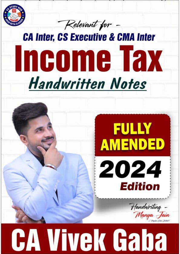 First page of Income tax hand written notes