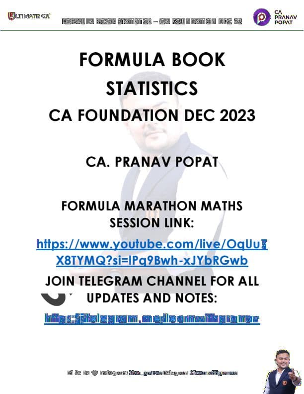 First page of Very important to all ca foundation subject