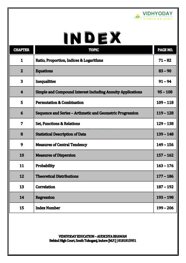 First page of VIDHYODAY Maths scanner