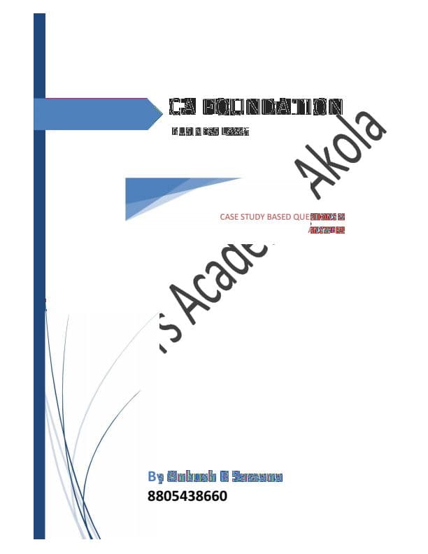 First page of Case study of business laws for a deep revision