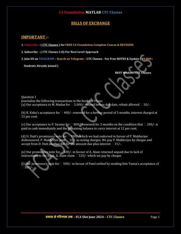 First page of ACCOUNT BOE IMP QUESTIONS JUNE 24