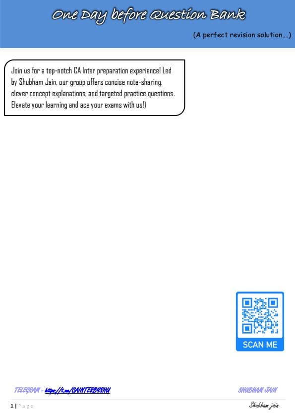 First page of AS 14 AMALGAMATION NOTES + QUESTION BANK (INCLUDING ALL POSSIBLE ADJUSTMENTS)