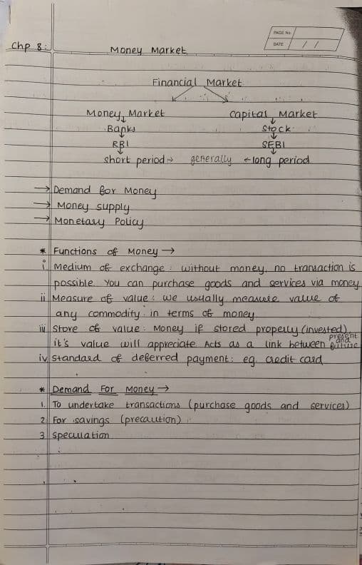 First page of MONEY MARKET pdf Cafc Economics