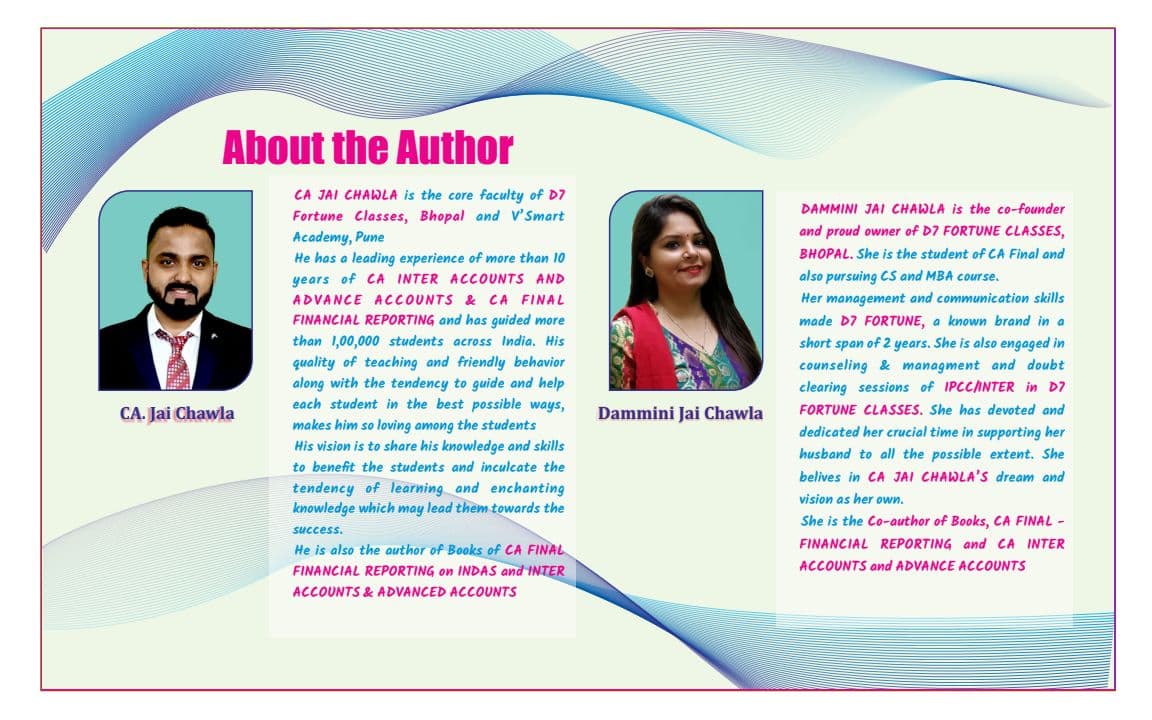 First page of CA Inter Adv Accounts Chart Book by CA Jai Chawla Sir
