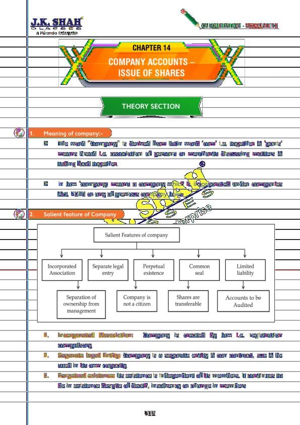First page of Company account all unit notes