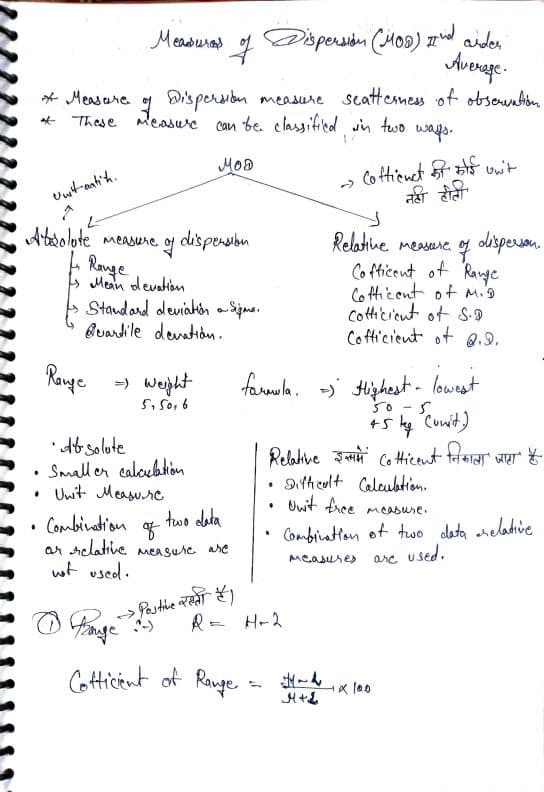 First page of Measure of dispersion (MOD)