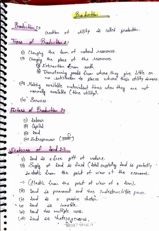 First page of PRODUCTION