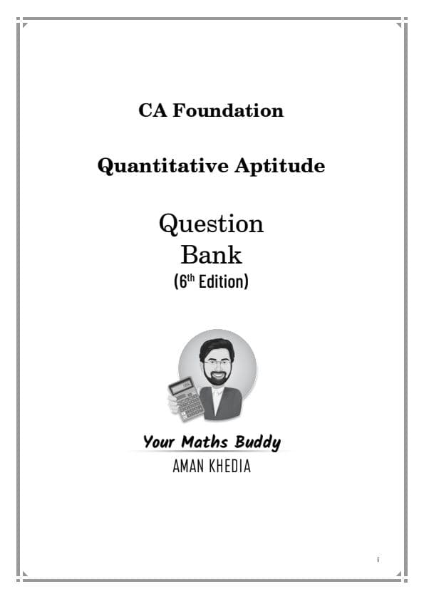 First page of Quantitative Aptitude (Question Bank)