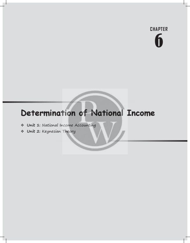 First page of Business Economics Chapter- Determination of National Income Detailed notes and question