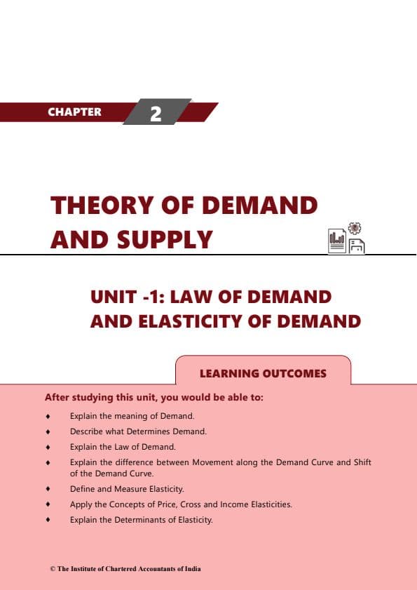 First page of Theory of demands and supply