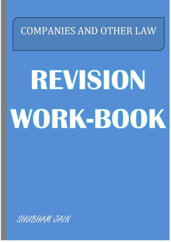 First page of CHAPTER - 3 PROSPECTUS AND ALLOTMENT OF SECURITY REVISON WORKBOOK Best way to revise law.....