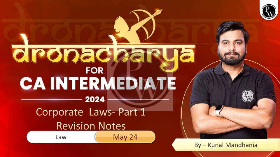 First page of Law Notes by CA Kunal Mandhania Sir Part 1