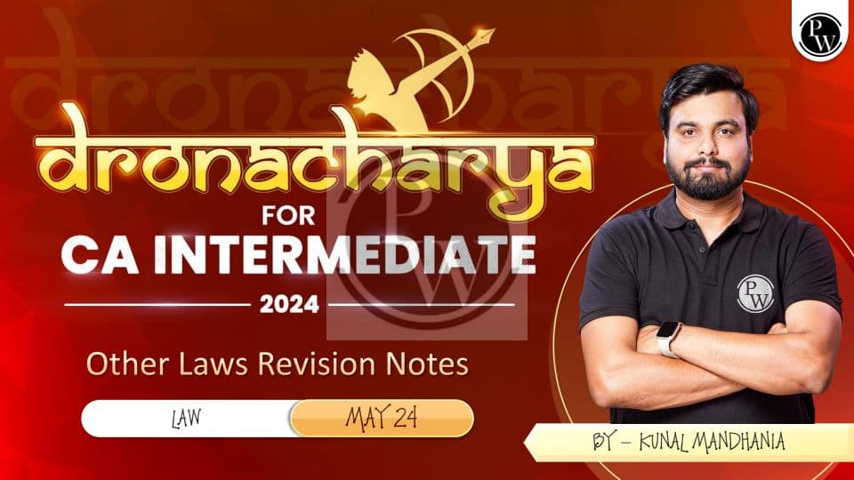 First page of Law Notes by CA Kunal Mandhania Sir Part 3