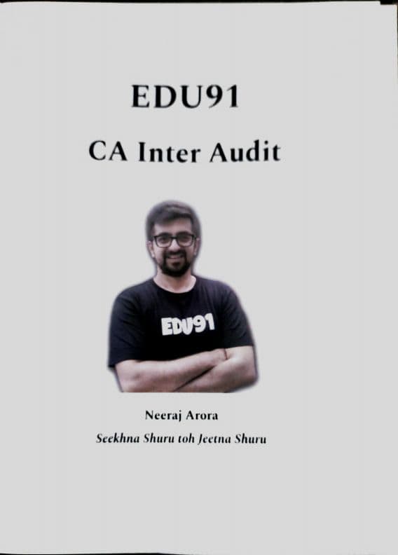 First page of Audit and Ethics ~ By Ca Neeraj Arora Sir