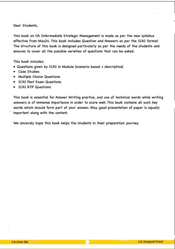 First page of SM QUESTION BANK BY SWAPNIL PATNI SIR