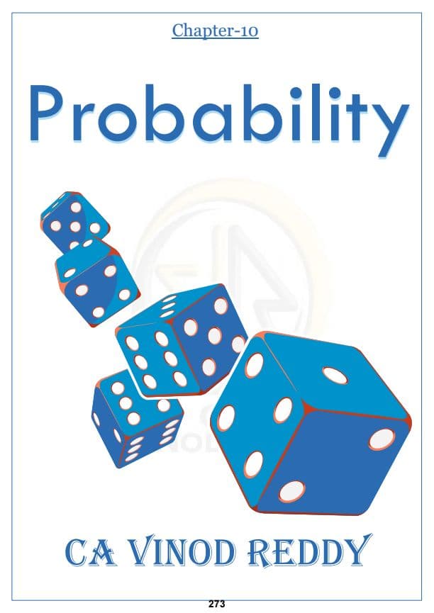 First page of CA Foundation Maths Probability Exam Oriented Notes