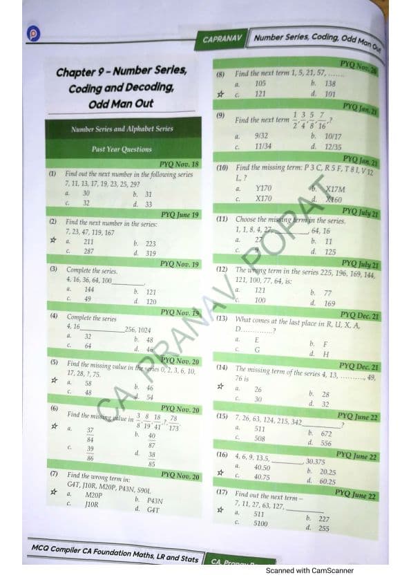 First page of Logical reasoning MCQ COMPILER