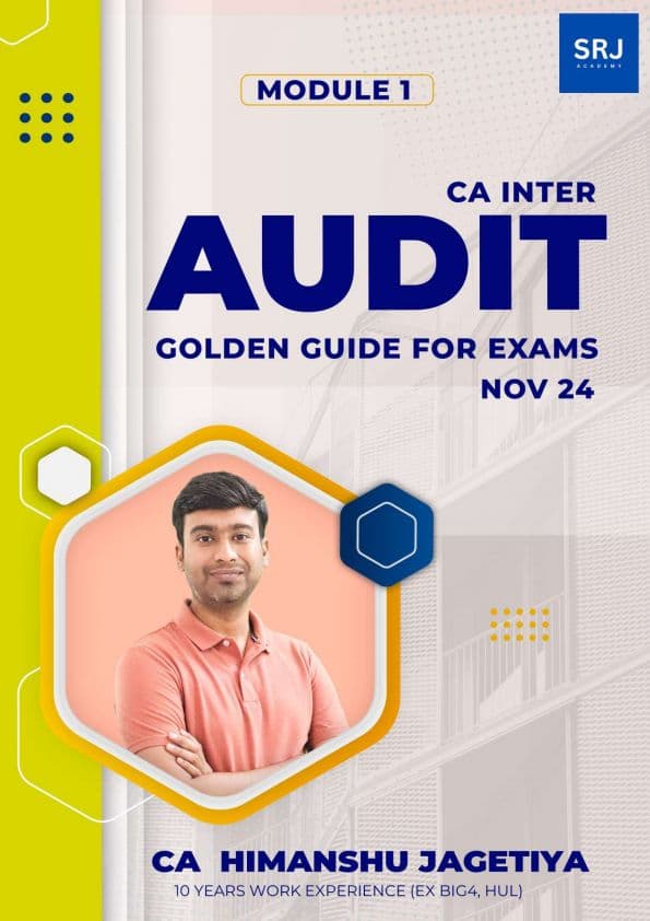 First page of Audit Module Of CA himanshu Jagetiya for May 24/Sept 24 and onwards