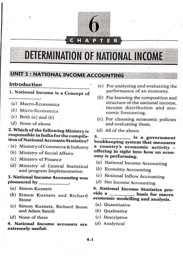 First page of Economics chapter 6 to 10