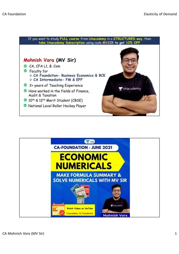First page of Eco numerical notes