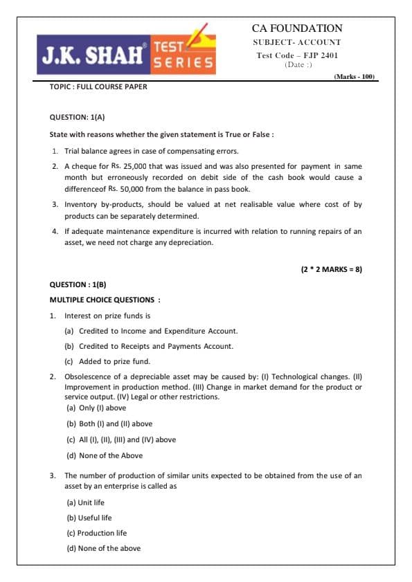 First page of Accounts full course