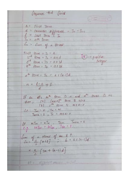 First page of SEQUENCE n SERIES