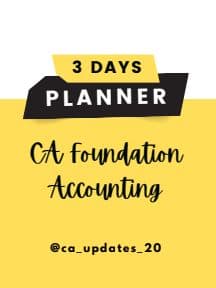 First page of 3 days planner for Accountancy.....🤙 Keep working hard 💪💯