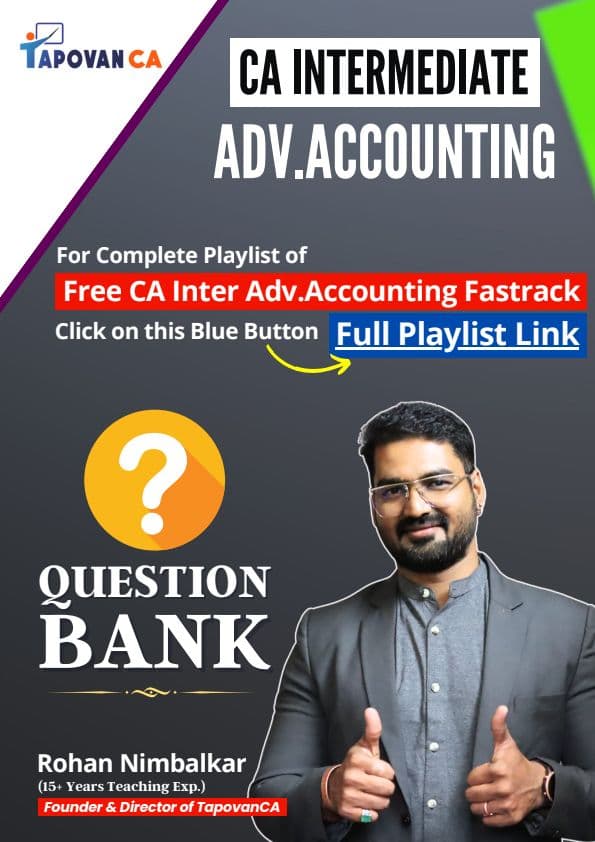 First page of ❇️CA Inter Advanced Accounts Question Banks 💁‍♂By CA CS Rohan Nimbalkar