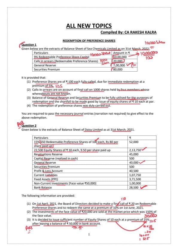 First page of Accounts all new topics questions