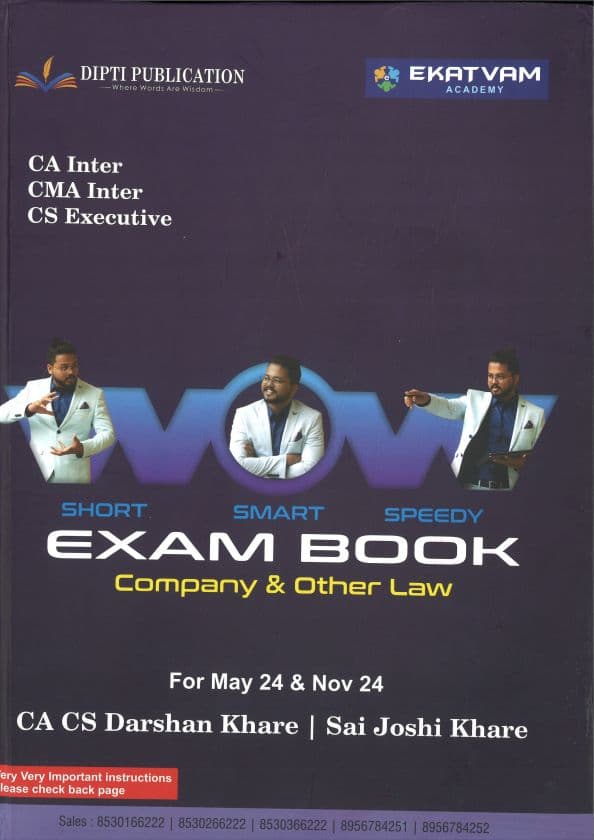 First page of Law Notes By Darshan Khare For September/January 24/25