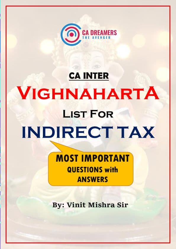 First page of Most Important Questions With Answers of Indirect Tax (GST)