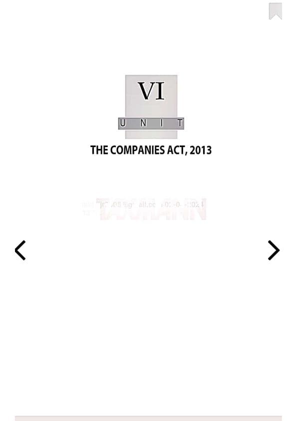 First page of B.LAW COMPANIES ACT 2013