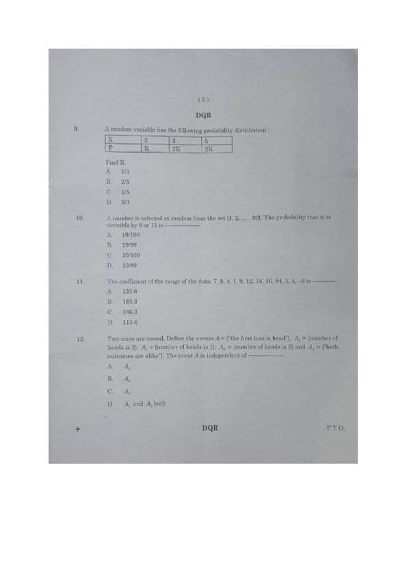 First page of CA FOUNDATION MATHS PAPER JUNE 24