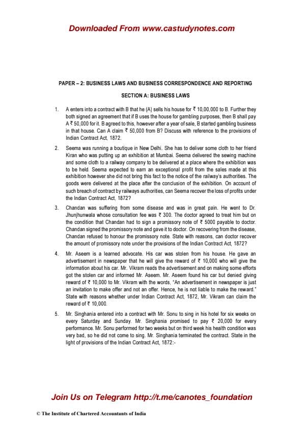 First page of Law RTP SOLVE TO PASS