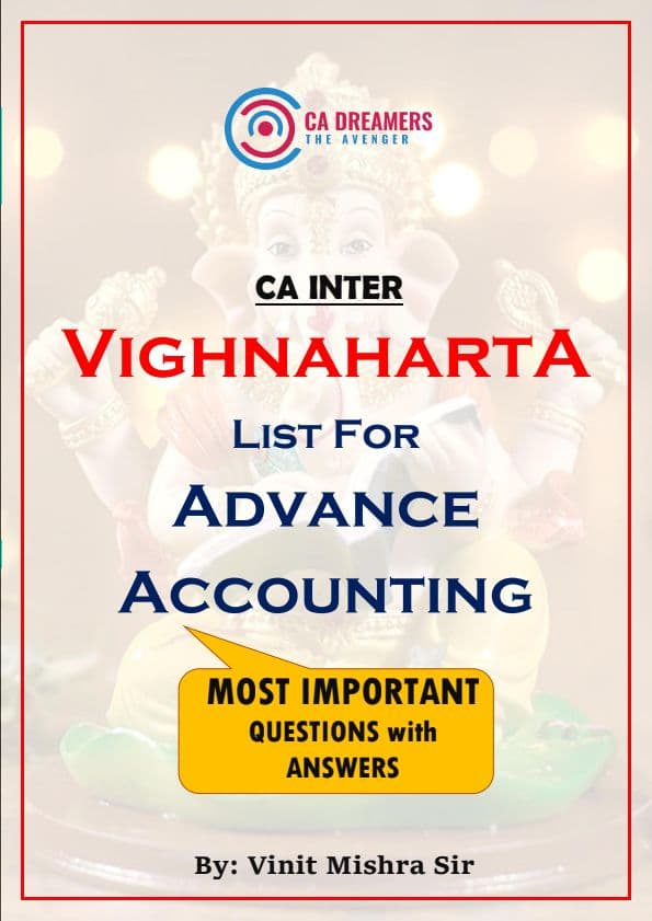 First page of Vighnaharta List Subject Advance Account Target 80 +