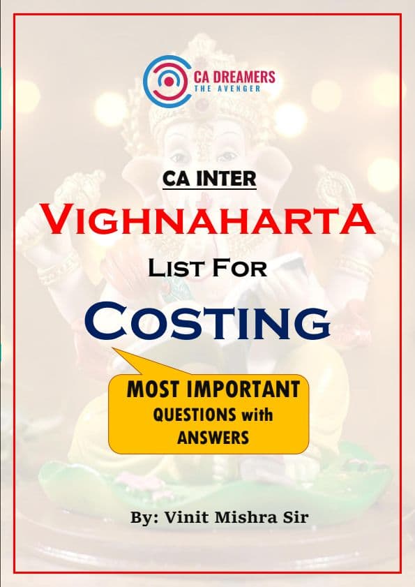 First page of Vighnaharta List Subject COST For Group 2 Target 80 +