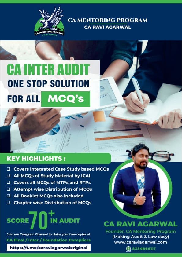 First page of Audit MCQs by Ravi Agarwal sir