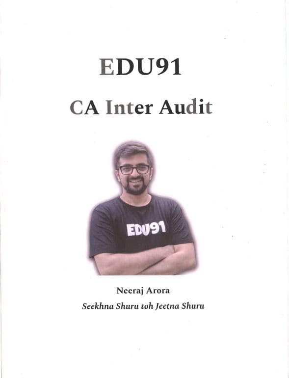 First page of CA INTERMEDIATE AUDIT CONCEPT BOOK BY CA NEERAJ ARORA