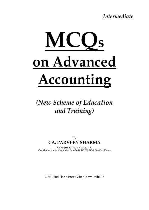 First page of Praveen Sharma sir MCQ Booklet