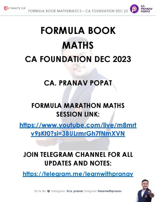 First page of All formulas of business maths by ppsir