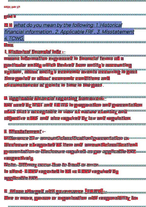 First page of Audit Self study question notes Q.3