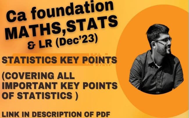 First page of STATS KEY NOTES